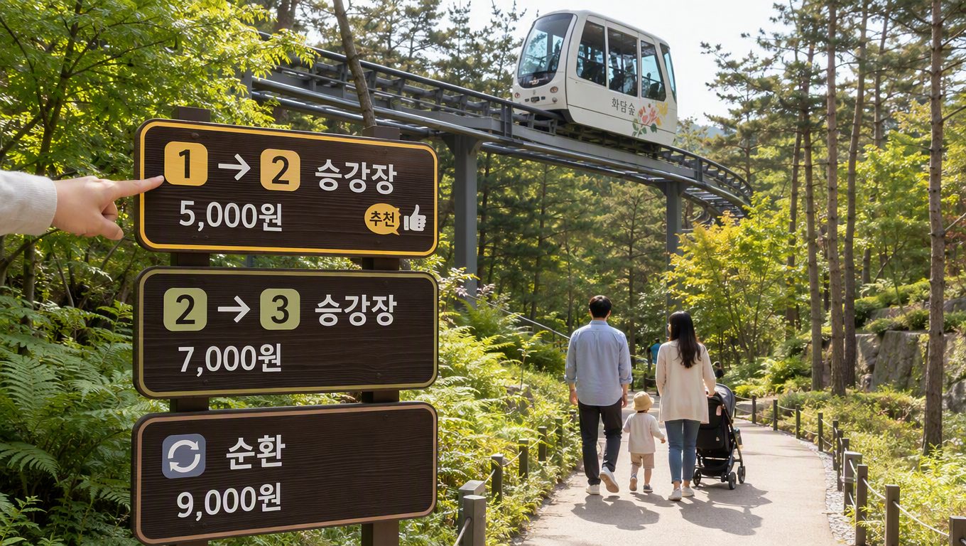 화담숲 모노레일 구간 선택으로 즐기는 산책로