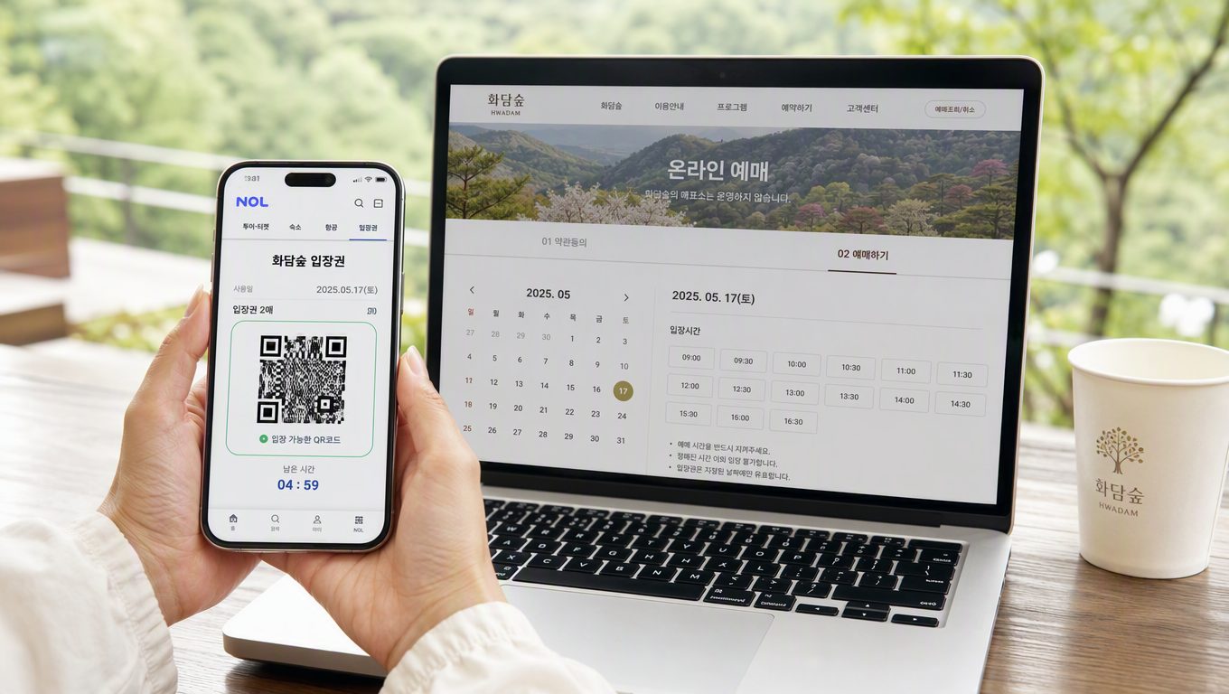 화담숲 홈페이지 예약과 NOL 입장 규정