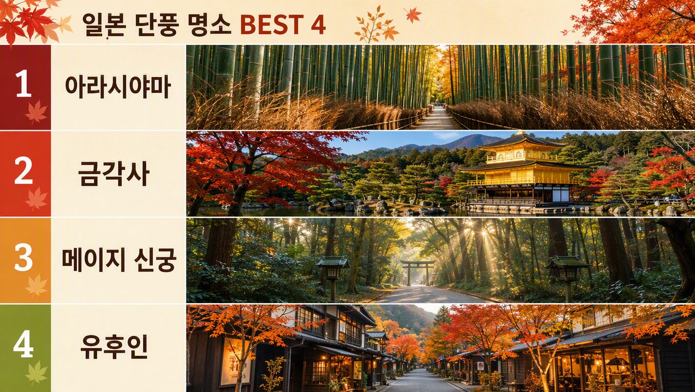 일본 지역별 단풍 절정 시기와 사진 명소 일본여행 추천